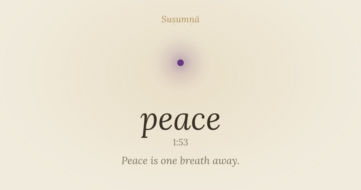 peace — susumna.com/peace