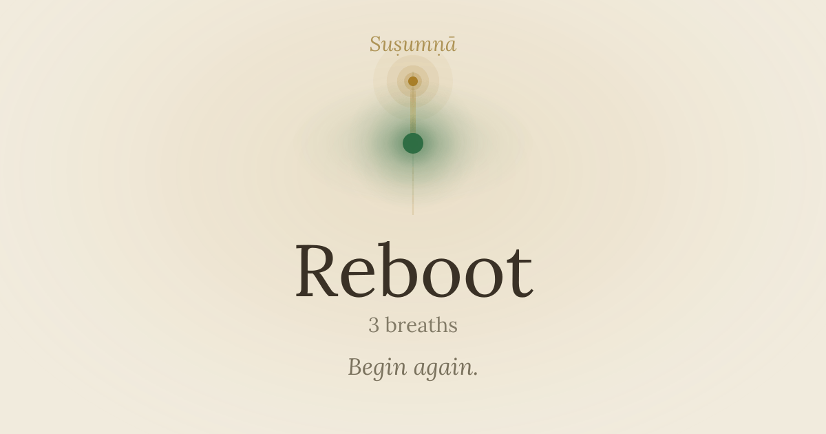 Reboot — susumna.com/reboot