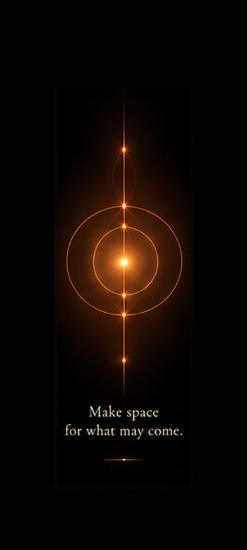 Creativity wallpaper: Make space for what may come.