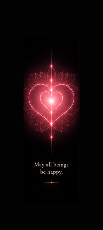 Loving kindness wallpaper: May all beings be happy.